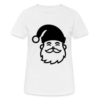 Kleiner Weihnachtsmann - Frauen T-Shirt atmungsaktiv - Weiß - Vorne - AI Model Female 172 dark (172cm)