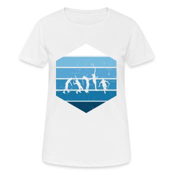 Tennisspieler Tennis Tennis spielen Herren - Frauen T-Shirt atmungsaktiv - Weiß - Vorne - AI Model Female 172 dark (172cm)