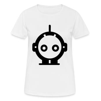 Small robot - Women's Breathable T-Shirt - white - Front - AI Model Female 172 dark (172cm)