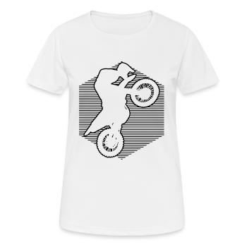 Dirt Bike Dames Motocross Dirt Bike Men - T-shirt respirant Femme - blanc - Devant - AI Model Female 172 dark (172cm)