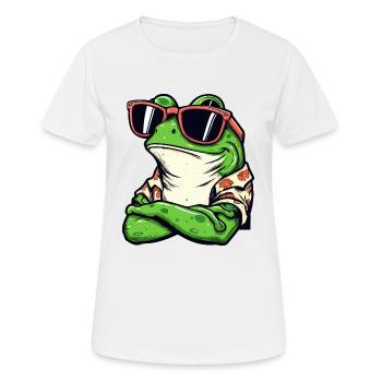 Grenouille fraîche - T-shirt respirant Femme - blanc - Devant - AI Model Female 172 dark (172cm)