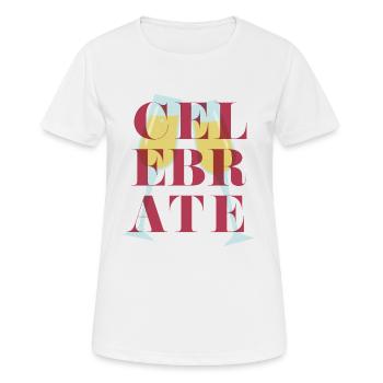 Feier - Frauen T-Shirt atmungsaktiv - Weiß - Vorne - AI Model Female 172 dark (172cm)
