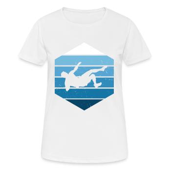 Boulder Herren Damen Bouldern Klettern Bouldering - Frauen T-Shirt atmungsaktiv - Weiß - Vorne - AI Model Female 172 dark (172cm)