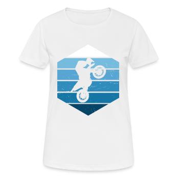 Dirt Biker Herren Supermoto Dirtbike Freestyle Mot - Frauen T-Shirt atmungsaktiv - Weiß - Vorne - AI Model Female 172 dark (172cm)