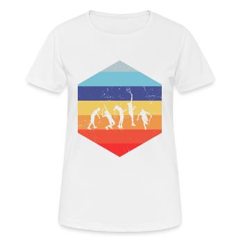 Damen Tennisspieler Tennis Tennisspielen Tennis sp - Frauen T-Shirt atmungsaktiv - Weiß - Vorne - AI Model Female 172 dark (172cm)