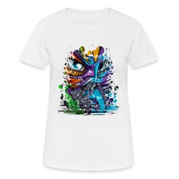 Graffiti Street Art Spray Colors Cool Artist Retro - Women's Breathable T-Shirt - white - Front - AI Model Female 172 dark (172cm)