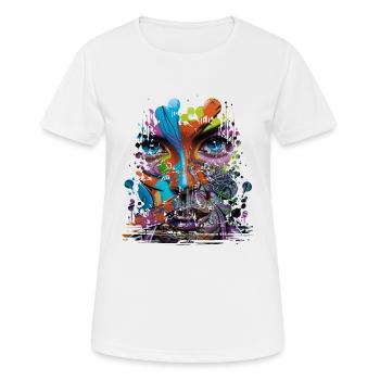 Graffiti Street Art Spray Colors Cool Artist Retro - Women's Breathable T-Shirt - white - Front - AI Model Female 172 dark (172cm)