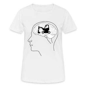 conducteur d'excavatrice - T-shirt respirant Femme - blanc - Devant - AI Model Female 172 dark (172cm)