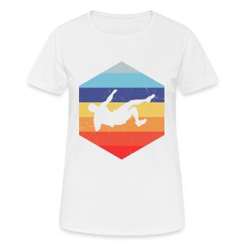 Femmes Hommes Escalade Bloc Bloc Bloc - T-shirt respirant Femme - blanc - Devant - AI Model Female 172 dark (172cm)