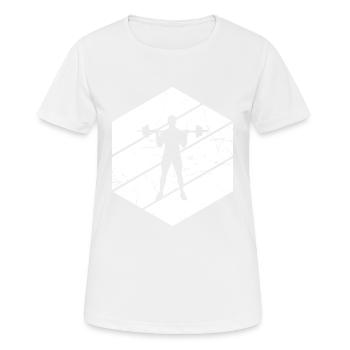 Cardio Fitness Strength Training Women Endurance Training - Women's Breathable T-Shirt - white - Front - AI Model Female 172 dark (172cm)
