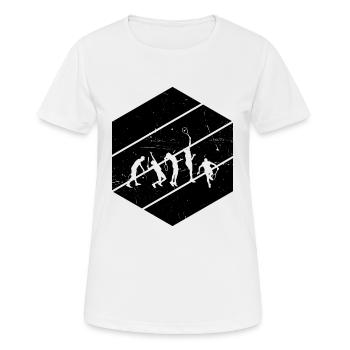 Damen Tennisspieler Tennis Herren Tennisspielen - Frauen T-Shirt atmungsaktiv - Weiß - Vorne - AI Model Female 172 dark (172cm)