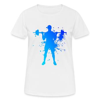 Strength Training Fitness Women Cardio Men - Women's Breathable T-Shirt - white - Front - AI Model Female 172 dark (172cm)
