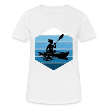 Kayak Kayak Kayak Femme Canoë Homme - T-shirt respirant Femme - blanc - Devant - AI Model Female 172 dark (172cm)