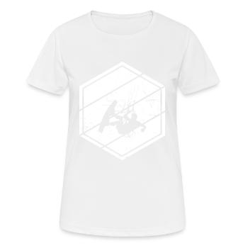 Men's Kitesurfing Kitesurfing Kitesurf Kitesurfer - T-shirt respirant Femme - blanc - Devant - AI Model Female 172 dark (172cm)