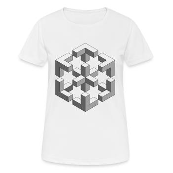 Unmögliche Figur - Frauen T-Shirt atmungsaktiv - Weiß - Vorne - AI Model Female 172 dark (172cm)