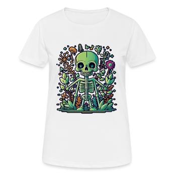 Skelett - Frauen T-Shirt atmungsaktiv - Weiß - Vorne - AI Model Female 172 dark (172cm)