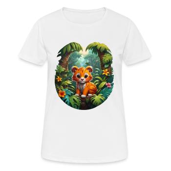 Sensation d’été - T-shirt respirant Femme - blanc - Devant - AI Model Female 172 dark (172cm)
