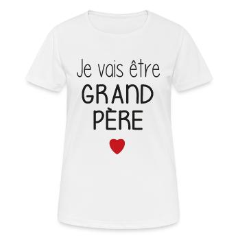 Ich werde Großvater - Herz - Frauen T-Shirt atmungsaktiv - Weiß - Vorne - AI Model Female 172 dark (172cm)