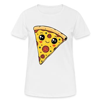 Pizzastück Pizzeria - Frauen T-Shirt atmungsaktiv - Weiß - Vorne - AI Model Female 172 dark (172cm)