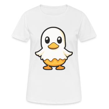 Duck Halloween Funny Ghost - Women's Breathable T-Shirt - white - Front - AI Model Female 172 dark (172cm)