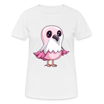 Flamingo Halloween Lustig Geist - Frauen T-Shirt atmungsaktiv - Weiß - Vorne - AI Model Female 172 dark (172cm)