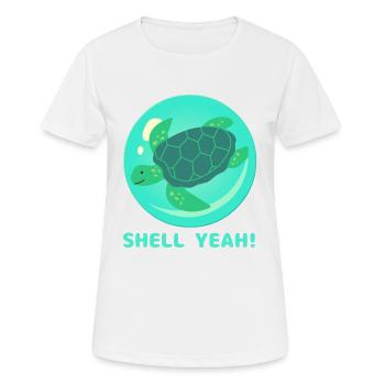 Shell Yeah! - Women's Breathable T-Shirt - white - Front - AI Model Female 172 dark (172cm)