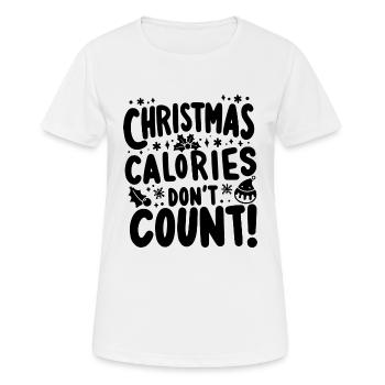 Les calories de Noël ne comptent pas - T-shirt respirant Femme - blanc - Devant - AI Model Female 172 dark (172cm)