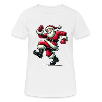 Nikolaus Weihnachtsmann - Frauen T-Shirt atmungsaktiv - Weiß - Vorne - AI Model Female 172 dark (172cm)