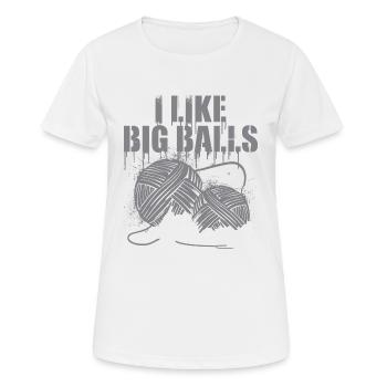 Humorous knitting love for creative women - Women's Breathable T-Shirt - white - Front - AI Model Female 172 dark (172cm)