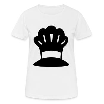 Toque Chef de cuisine - T-shirt respirant Femme - blanc - Devant - AI Model Female 172 dark (172cm)