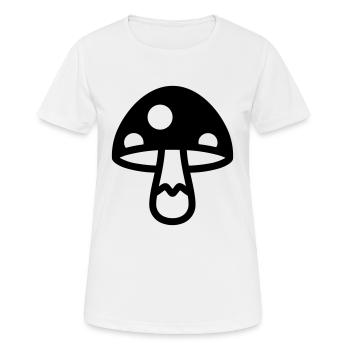 Pilz - Frauen T-Shirt atmungsaktiv - Weiß - Vorne - AI Model Female 172 dark (172cm)