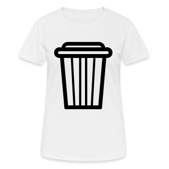 poubelle - T-shirt respirant Femme - blanc - Devant - AI Model Female 172 dark (172cm)