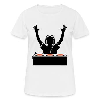 Platines DJ Party - T-shirt respirant Femme - blanc - Devant - AI Model Female 172 dark (172cm)