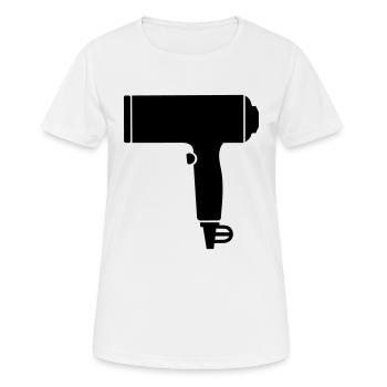 Seche cheveux - T-shirt respirant Femme - blanc - Devant - AI Model Female 172 dark (172cm)
