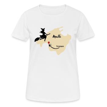 Malle Party Hexenbesen Mallorca2024 - Frauen T-Shirt atmungsaktiv - Weiß - Vorne - AI Model Female 172 dark (172cm)
