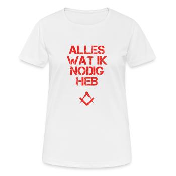 presentje wat ik nodig architekt zimmermann - Frauen T-Shirt atmungsaktiv - Weiß - Vorne - AI Model Female 172 dark (172cm)