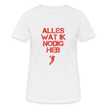 presentje wat ik nodig basketball dunking dunker b - Frauen T-Shirt atmungsaktiv - Weiß - Vorne - AI Model Female 172 dark (172cm)