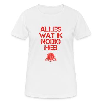 presentje wat ik nodig dart darts darter - Frauen T-Shirt atmungsaktiv - Weiß - Vorne - AI Model Female 172 dark (172cm)