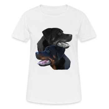 Rottweiler,Hund,Hunde,Hundekopf,Hundesport, - Frauen T-Shirt atmungsaktiv - Weiß - Vorne - AI Model Female 172 dark (172cm)
