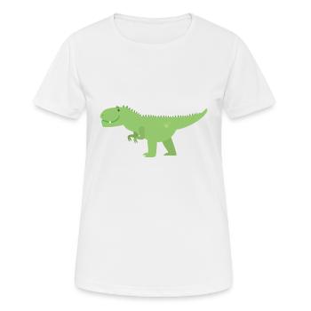 dinosaur - Women's Breathable T-Shirt - white - Front - AI Model Female 172 dark (172cm)