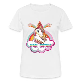 HAIL SATAN! - T-shirt respirant Femme - blanc - Devant - AI Model Female 172 dark (172cm)