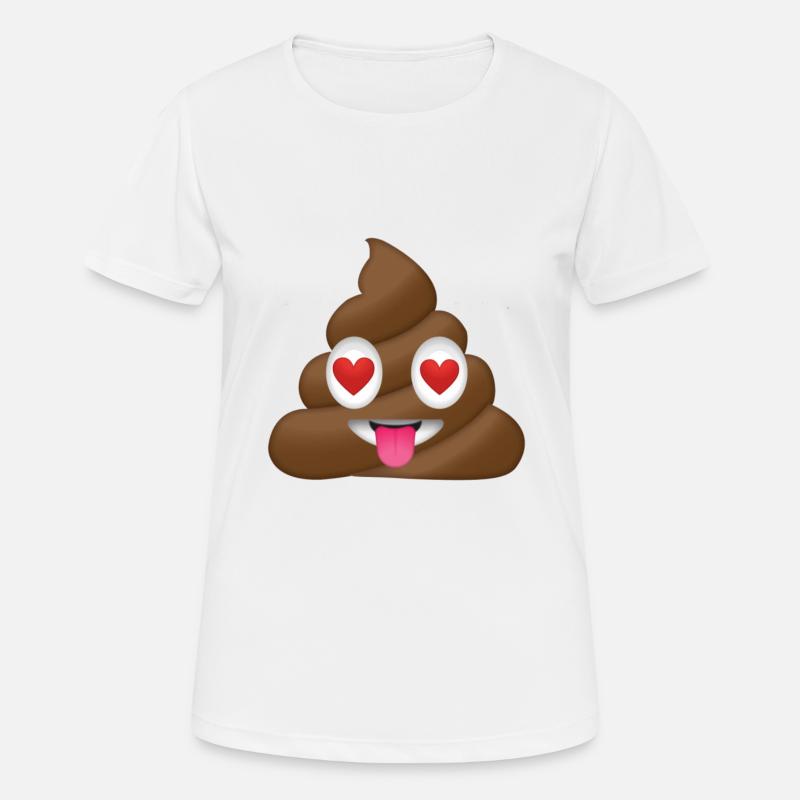 poop - Women's Breathable T-Shirt - white