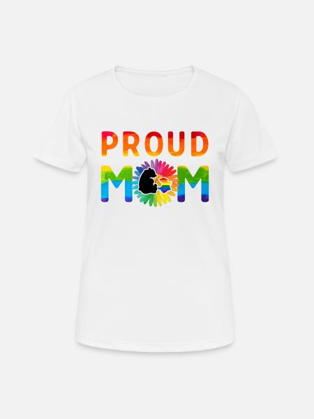 Fier maman ours - T-shirt respirant Femme - blanc