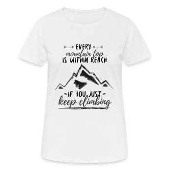 La motivation à persévérer comme cadeau - T-shirt respirant Femme - blanc - Devant - AI Model Female 172 dark (172cm)