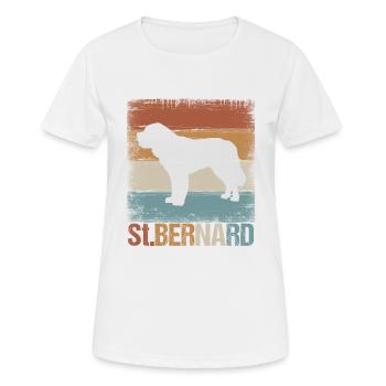 Saint Bernard St Bernard chien de race suisse - T-shirt respirant Femme - blanc - Devant - AI Model Female 172 dark (172cm)