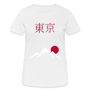 Japon terre du soleil levant - T-shirt respirant Femme - blanc - Devant - AI Model Female 172 dark (172cm)