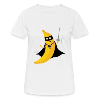 Banana superhero - Women's Breathable T-Shirt - white - Front - AI Model Female 172 dark (172cm)