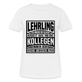 Azubi Lehrling Auszubildender Stift Ausbildung - Frauen T-Shirt atmungsaktiv - Weiß - Vorne - AI Model Female 172 dark (172cm)