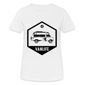 Van life - Camping - Van - Women's Breathable T-Shirt - white - Front - AI Model Female 172 dark (172cm)