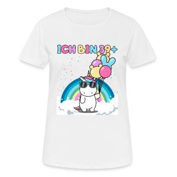40 Geburtstag Frauen Männer Deko Geschenk Einhorn - Frauen T-Shirt atmungsaktiv - Weiß - Vorne - AI Model Female 172 dark (172cm)